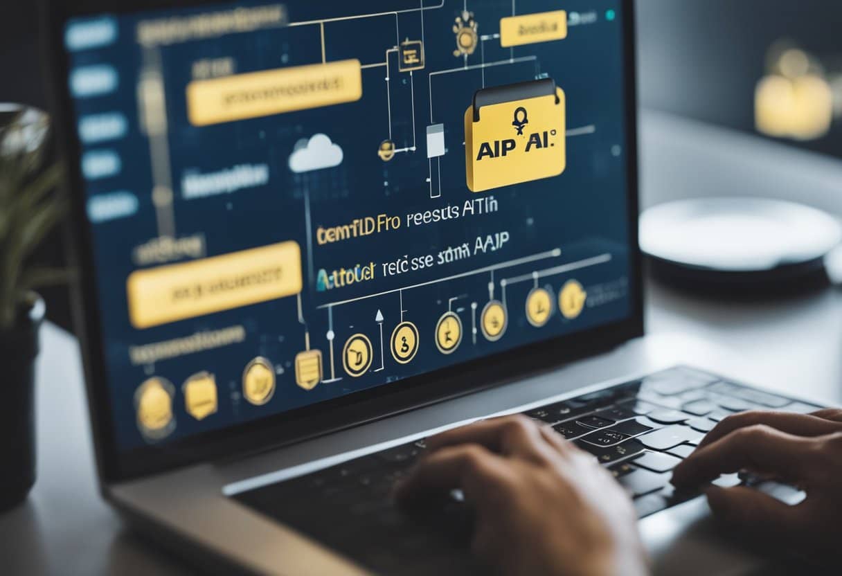 What and How to Use an API Key: Your Guide to Secure Integration 3 A person using a computer to access API request tools and platforms, entering an API key