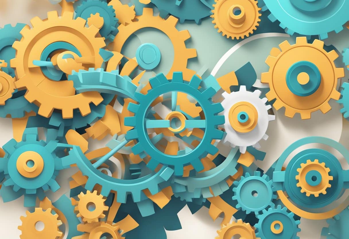 Membership Can Focus on Your Skill Set to Earn You a Healthy Recurring Income: Maximize Your Expertise 9 A series of interconnected gears turning smoothly, symbolizing the process of measuring and improving membership performance