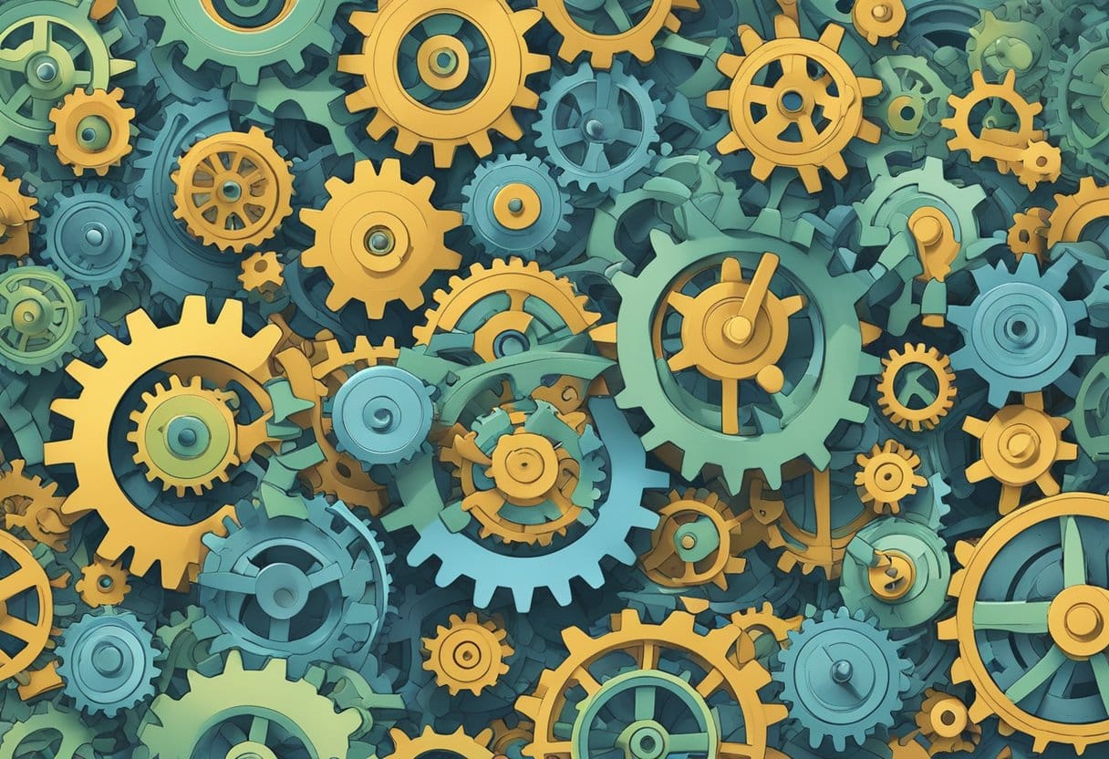 Membership Can Focus on Your Skill Set to Earn You a Healthy Recurring Income: Maximize Your Expertise 8 A network of interconnected gears, each representing a different skill, turning together to generate a steady stream of output